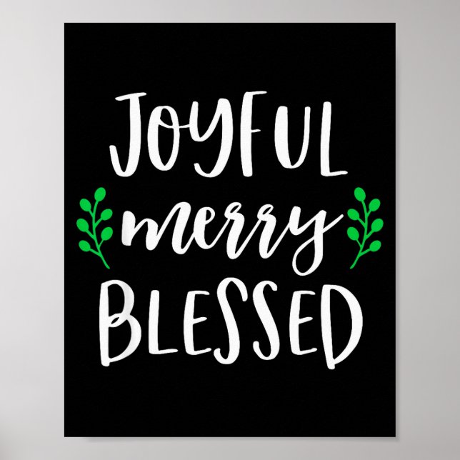 Cute Christmas Shirt For Women Girls Joyful Merry  Poster (Front)