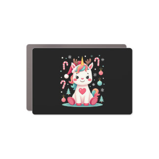 Cute Christmas Shirt Girls Women Xmas Unicorn Deer Car Magnet
