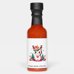 Cute Christmas Shirt Girls Women Xmas Unicorn Deer Hot Sauces