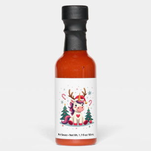 Cute Christmas Shirt Girls Women Xmas Unicorn Deer Hot Sauces