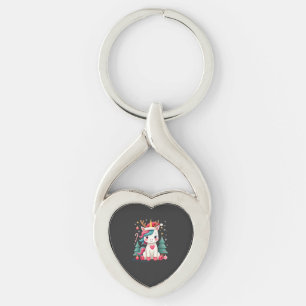 Cute Christmas Shirt Girls Women Xmas Unicorn Deer Keychain