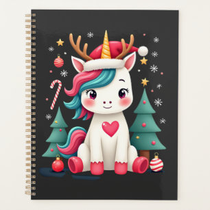 Cute Christmas Shirt Girls Women Xmas Unicorn Deer Planner