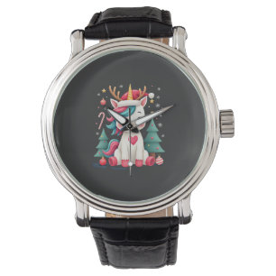 Cute Christmas Shirt Girls Women Xmas Unicorn Deer Watch