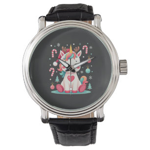 Cute Christmas Shirt Girls Women Xmas Unicorn Deer Watch