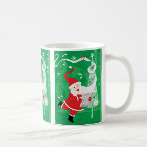 Cute Christmas Singing and Dancing Santa Claus Coffee Mug