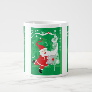 Cute Christmas, Singing and Dancing Santa Claus Large Coffee Mug