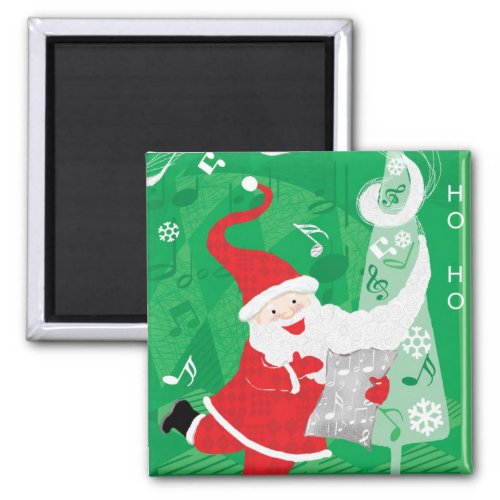 Cute Christmas Singing and Dancing Santa Claus Magnet