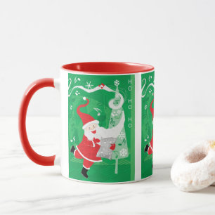 Cute Christmas, Singing and Dancing Santa Claus Mug