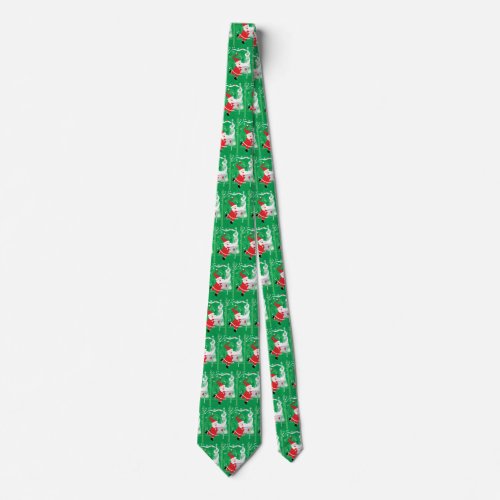 Cute Christmas Singing and Dancing Santa Claus Neck Tie