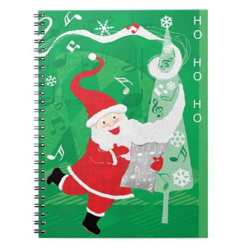 Cute Christmas Singing and Dancing Santa Claus Notebook