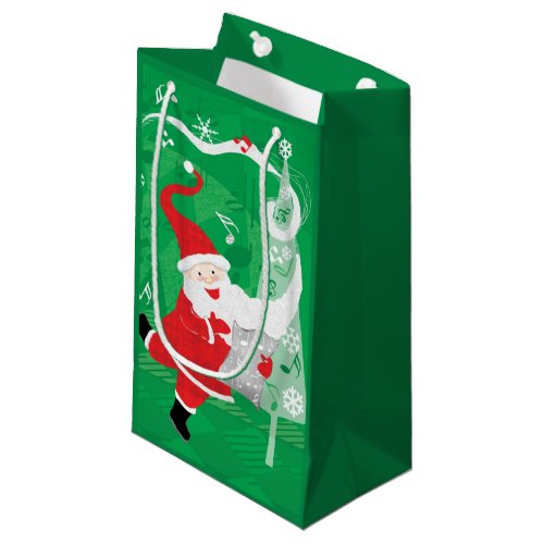 Cute Christmas Singing and Dancing Santa Claus Small Gift Bag