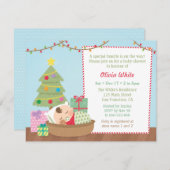 Cute Christmas Sleeping Baby Shower Invitations (Front/Back)