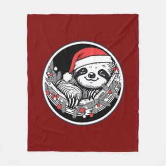 Cute Christmas Sloth Blanket