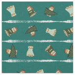 Cute Christmas Sloths Holiday Fabric By The Yard