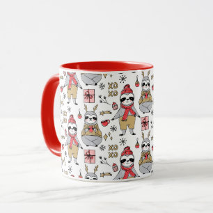 Cute Christmas Sloths Mug