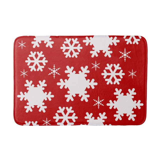 Cute Christmas Snowflake Bath Mat! Mat (Front)