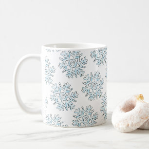 Cute Christmas Snowflakes, Winter Snow Blizzard Coffee Mug