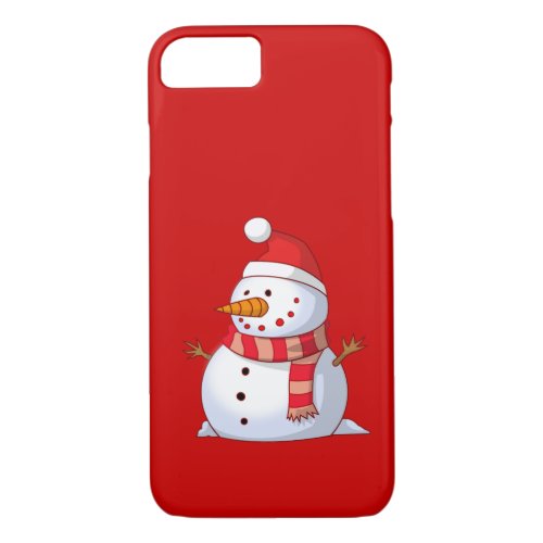 Cute Christmas Snowman iPhone 87 Case