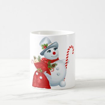 Cute Christmas Snowman Coffee Mug by ChristmaSpirit at Zazzle