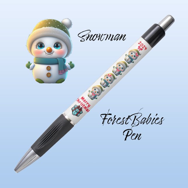 Cute Christmas Snowman, Festive Graphic, White ⛄️  Pen (Creator Uploaded)