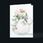 Cute Christmas Snowman Holiday Card<br><div class="desc">Cute Christmas Snowman</div>