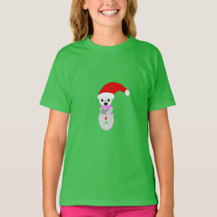 Cute Christmas Snowman Illustration T-Shirt