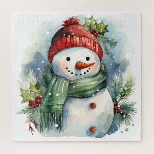 Cute Christmas Snowman Jigsaw Puzzle