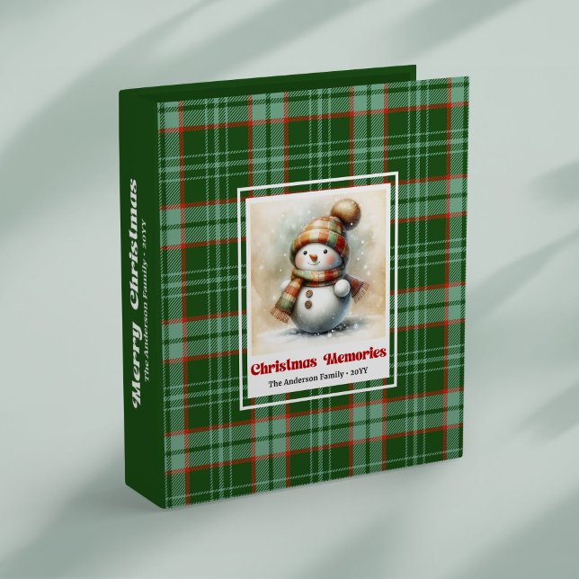 Cute Christmas snowman kids memory album custom 3 Ring Binder (Cute Christmas snowman kids memory album custom 3 ring binder )