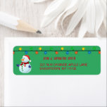 Cute Christmas Snowman  Label<br><div class="desc">Fun And Cute Christmas Snowman Address Return Label.</div>