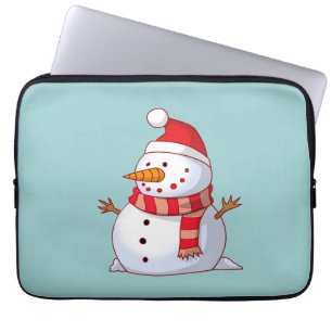 Cute Christmas Snowman Laptop Sleeve