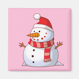 Cute Christmas Snowman Magnet