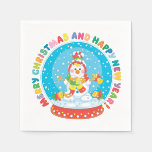 Cute Christmas Snowman Napkins