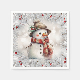 Cute Christmas Snowman  Napkins