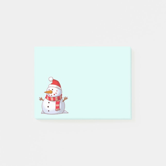 Cute Christmas Snowman Post-it Notes (Front)