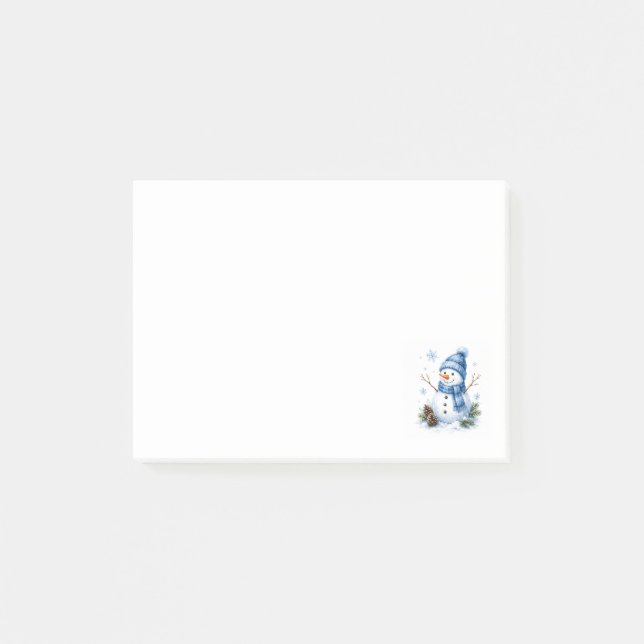 Cute Christmas Snowman Post-it Notes (Front)