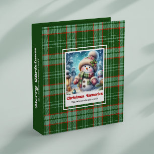 Cute Christmas snowman ring binder album editable