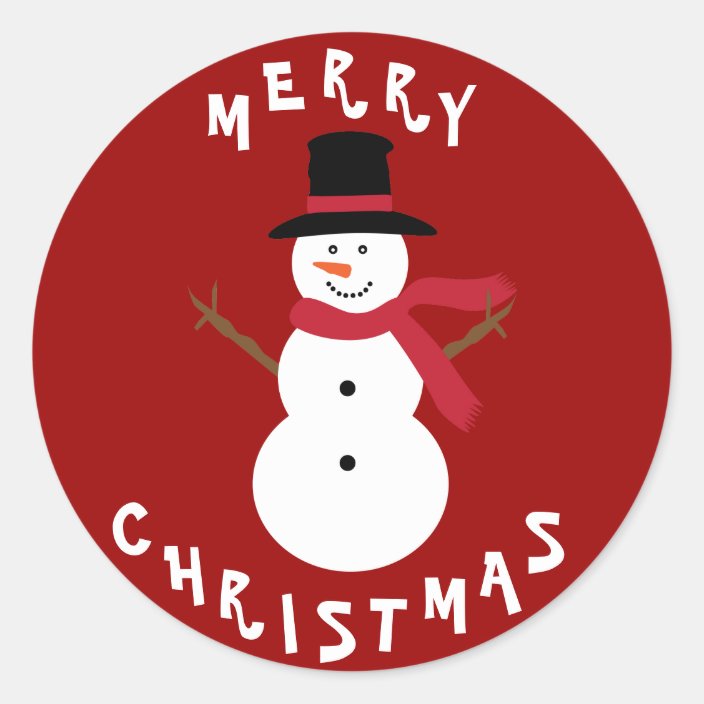 Cute Christmas Snowman Stickers | Zazzle.com