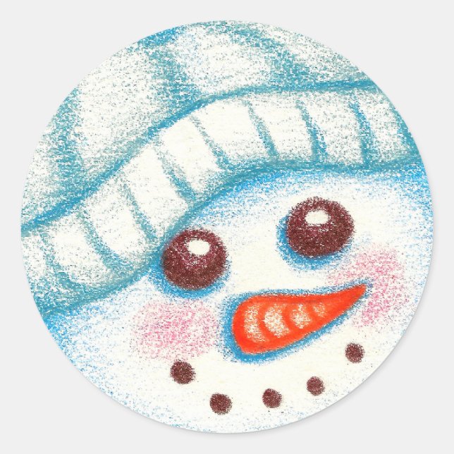 Cute Christmas Snowman Stickers (Front)