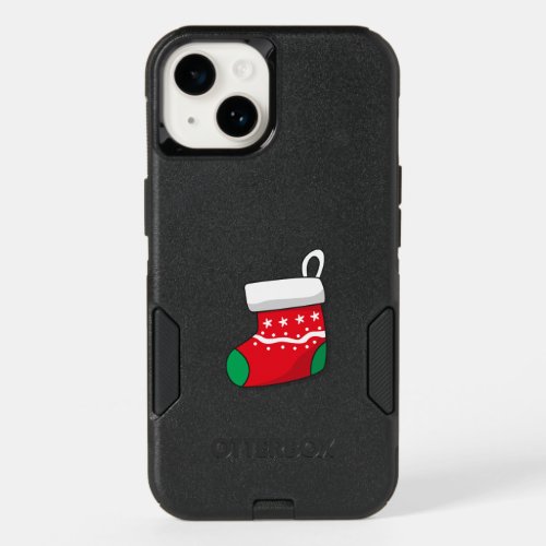 Cute Christmas Sock Design OtterBox iPhone 14 Case