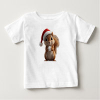 Cute Christmas Squirrel Baby T-Shirt