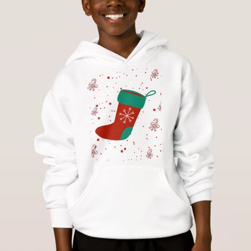 Cute Christmas Stockings and Gifts Holiday Desig. Hoodie