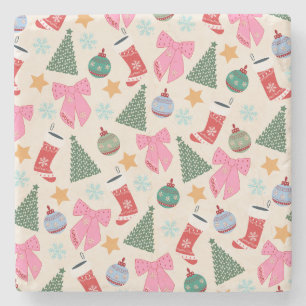 Cute Christmas Stone Coaster
