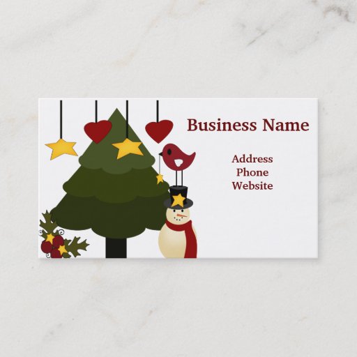Customizable Cute Christmas Store Discount Promotion Sale Cards Business Card Template