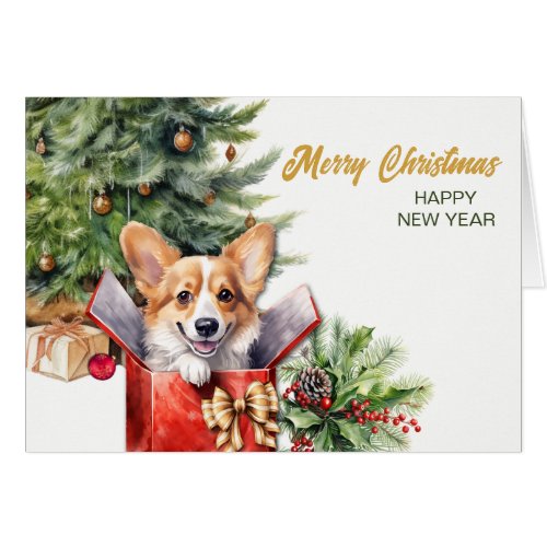 Cute Christmas Surprise Corgi Gift Dog