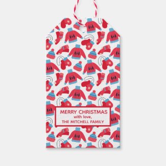 Cute Christmas Sweaters Pattern Gift Tags