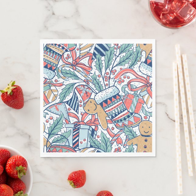 Cute Christmas symbols  Napkins (Insitu)