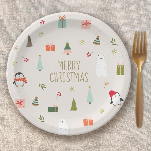 Cute Christmas Symbols  Paper Plates (Creator Uploaded)
