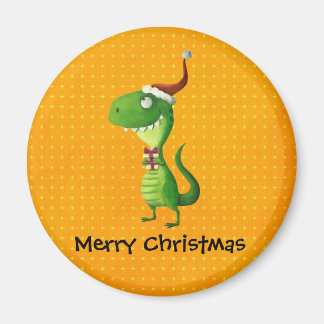Cute Christmas T-rex Magnet