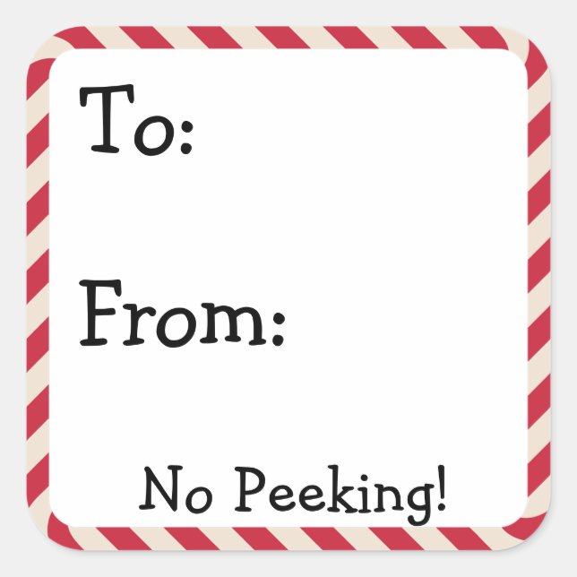 Cute Christmas Tag Stickers (Front)