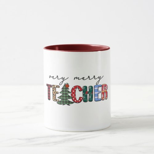 Cute Christmas Teacher Sublimation  Mug